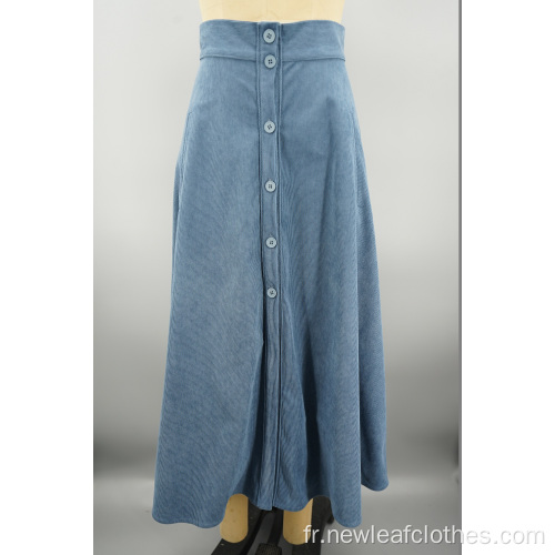Nouvelle jupe pour femmes décontractées en velours 16W